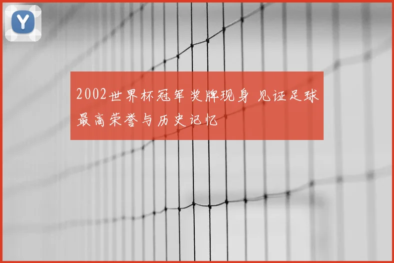 2002世界杯冠军奖牌现身 见证足球最高荣誉与历史记忆